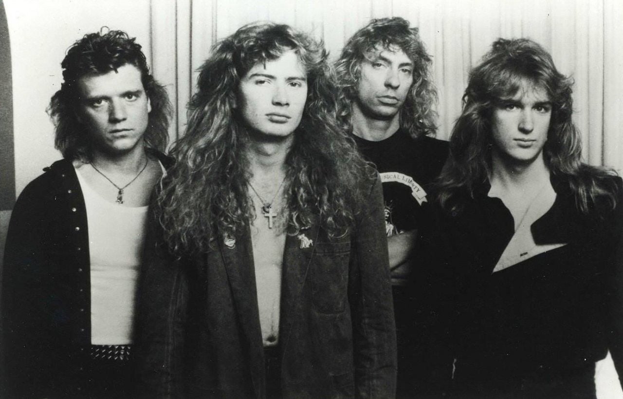 Megadeth leta 1986. Z leve proti desni: Chris Poland, Dave Mustaine, Gar Samuelson in David Ellefson.